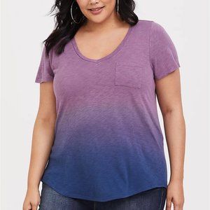 NWT Torrid Classic Fit Heritage Dip Dyed Tee SZ2